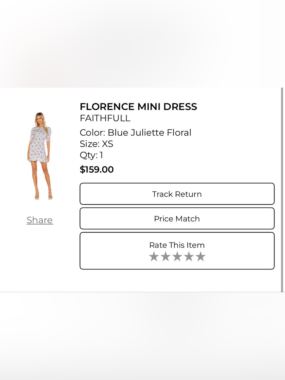 Faithfull the Brand Florence Mini Dress — Blue Juliette Floral